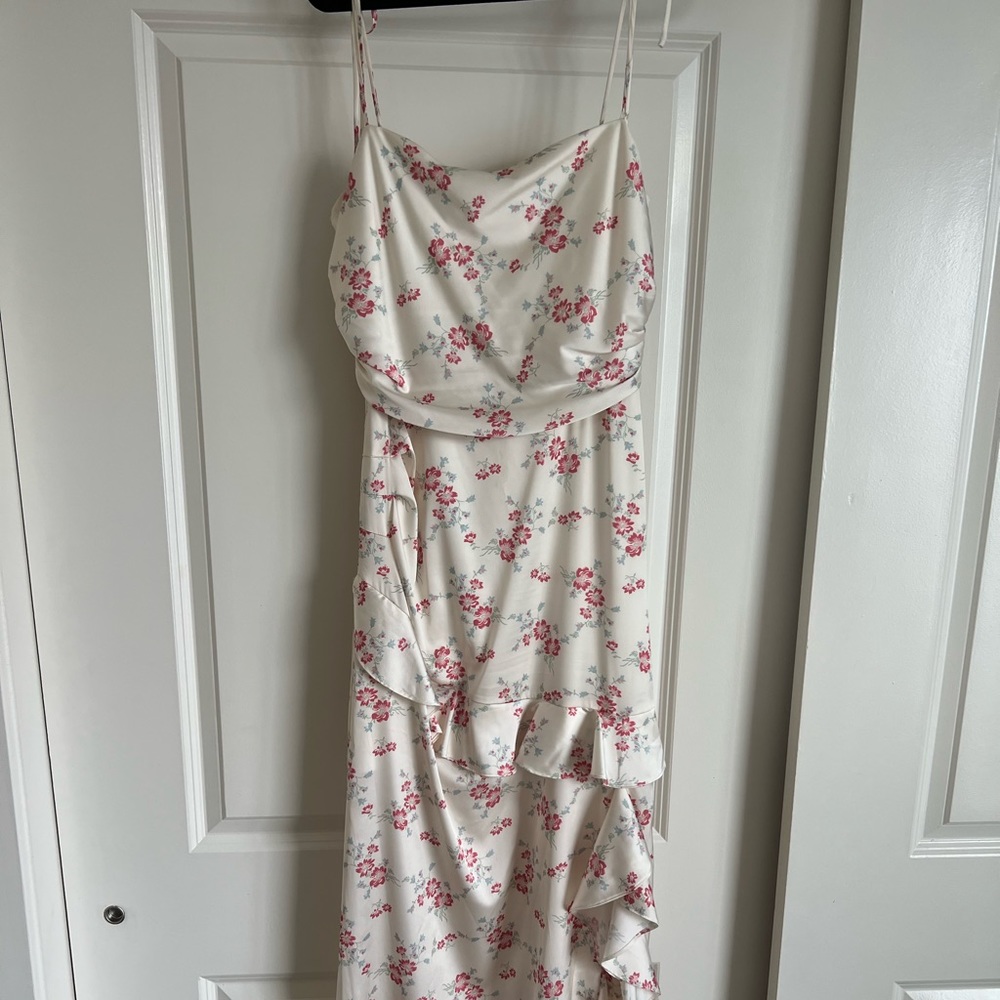 Wayf white floral maxi dress